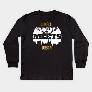 JUNGLE MEETS URBAN Kids Long Sleeve T-Shirt